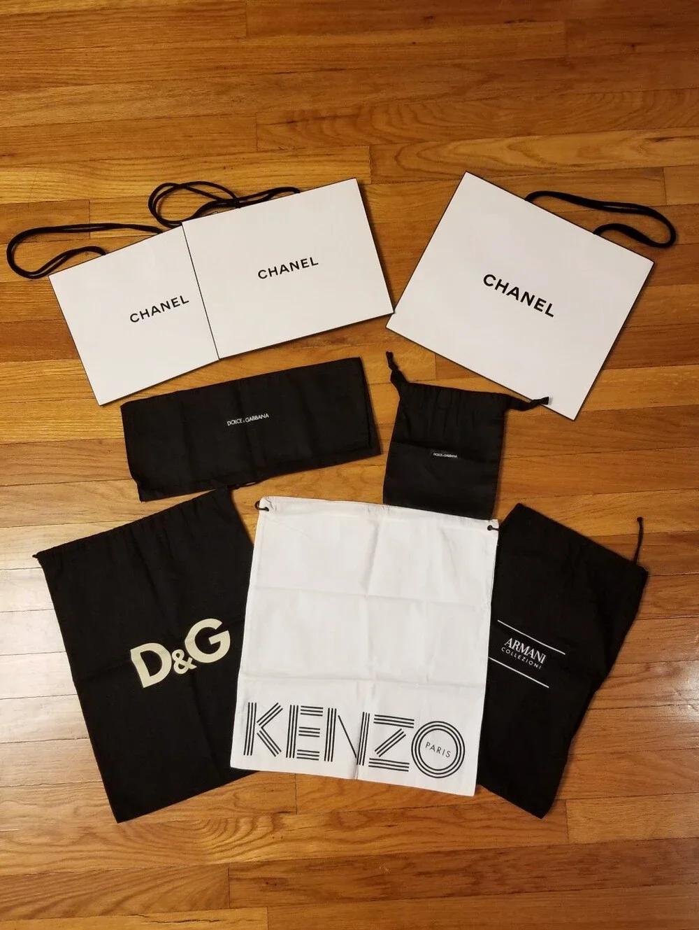 Bundle Of 3 CHANEL Shopping Bags & 5  Luxuruy Dust Bags